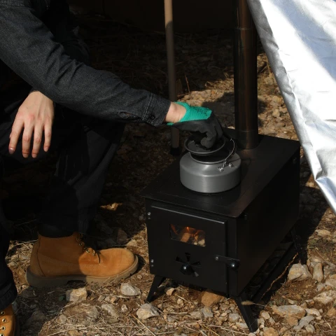 Factory Price Portable Tent Stove Camping Wood Stove With Oven
