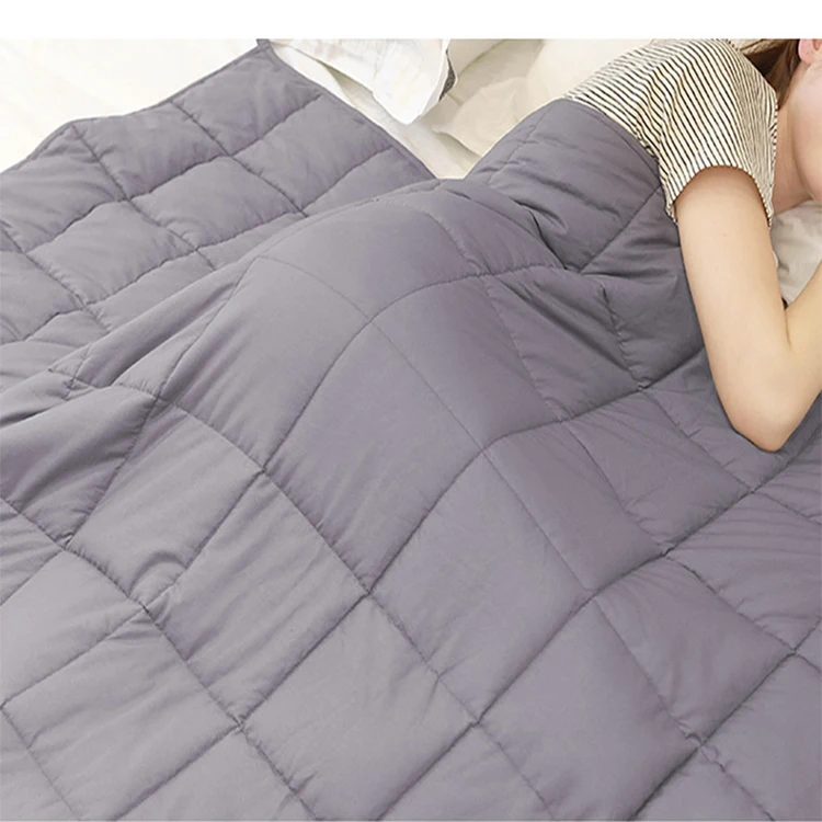 
New product cotton adult sensory 15lbs glass beads weighted blanket 