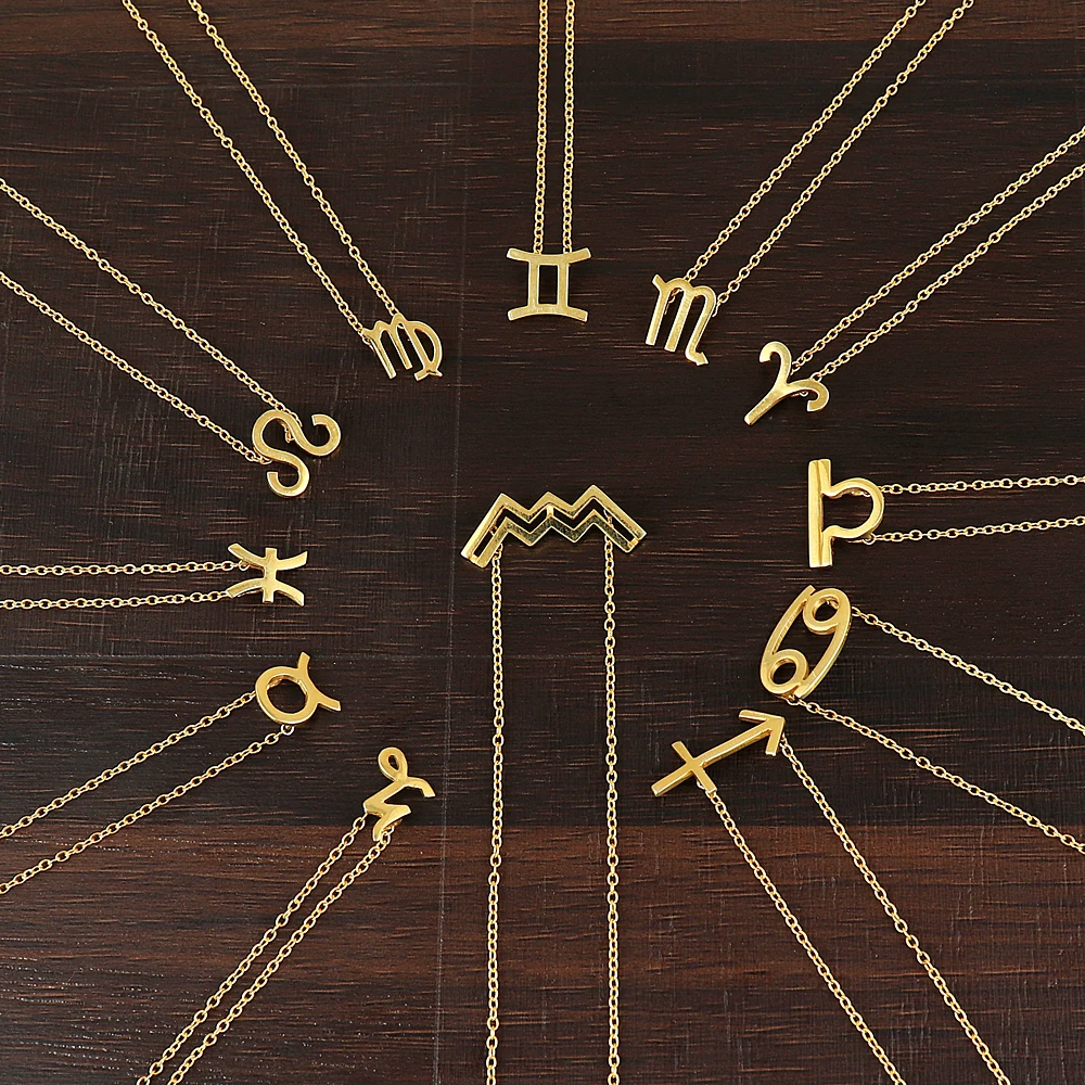 Most Demanding Customize Zodiac Sign 18k Gold Plated Fine Jewelry 925 Sterling Silver Customize Unisex Chain Pendent Necklace
