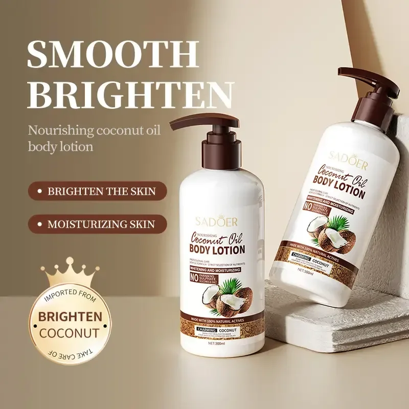 MIDUO Factory OEM 300ML Coconut Strong Whitening Glycerin Skin Glow Ultra Rich Marshmallow Body Lotion Peeling For Wrinkles