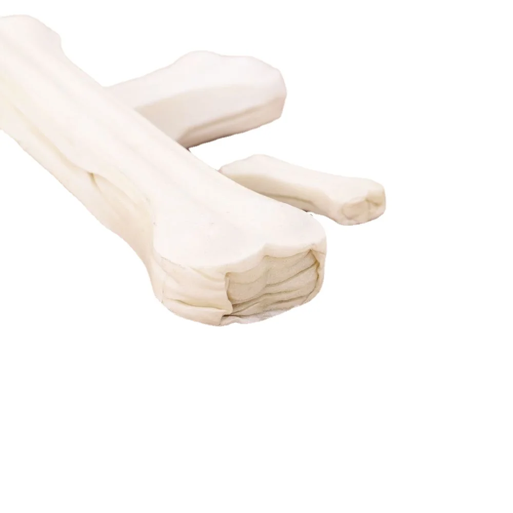 Отбеленная сыромятная ПРЕССОВАННАЯ КОСТЬ 2,5-12 дюймов, жевательная кость для собак разных размеров для собак, протектор для питомцев от производителя