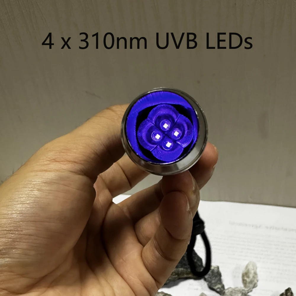 Средне-волновой UVB высокомощный ультрафиолетовый свет MW 310nm длина волны светодиодный фонарик для медицинского фонаря