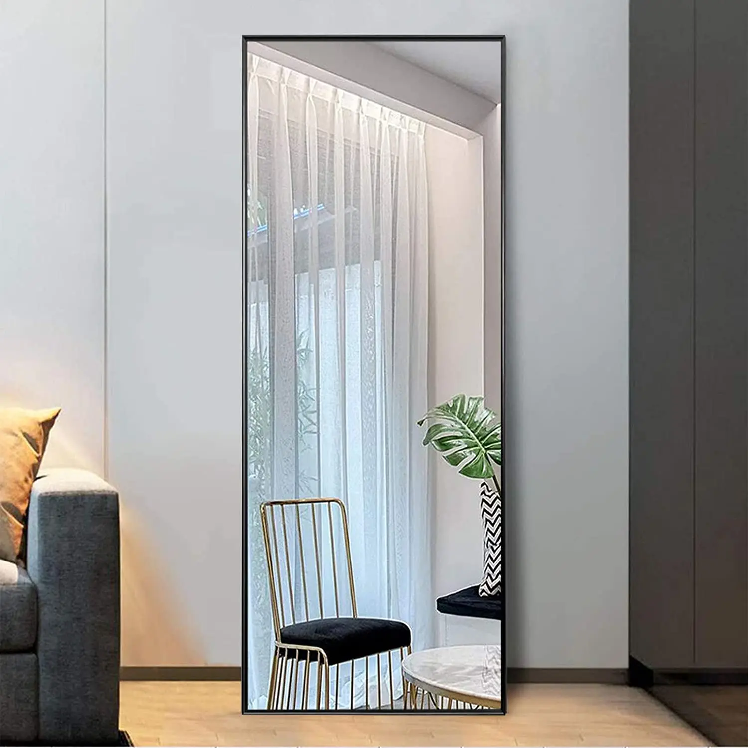 Metal framed dressing mirror Free Standing Mirror Wall Mounted Hanging Mirror