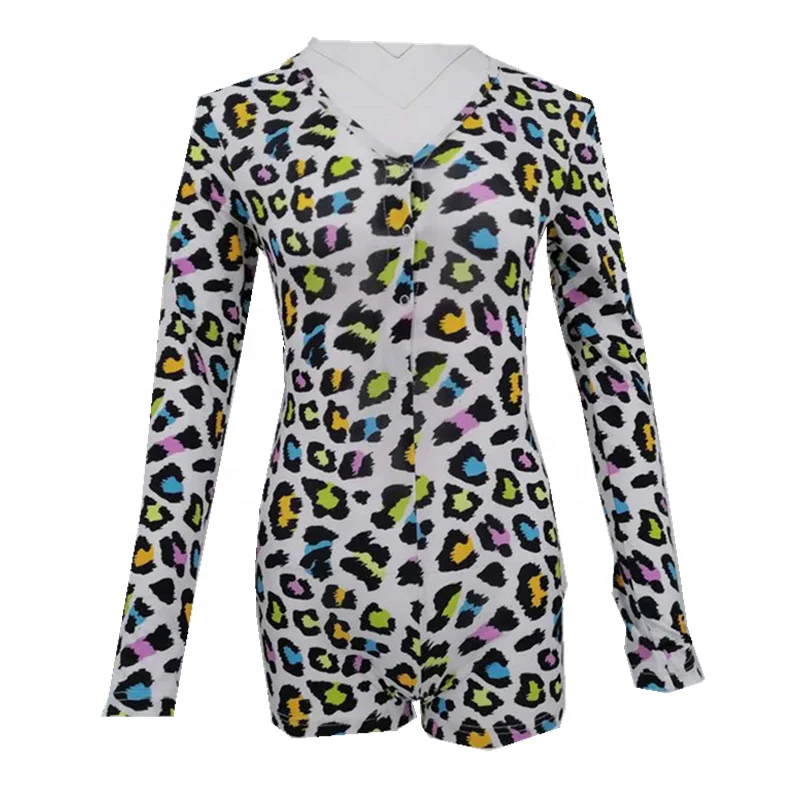 
Summer short womens house wear onesie sexy for women butt flap 