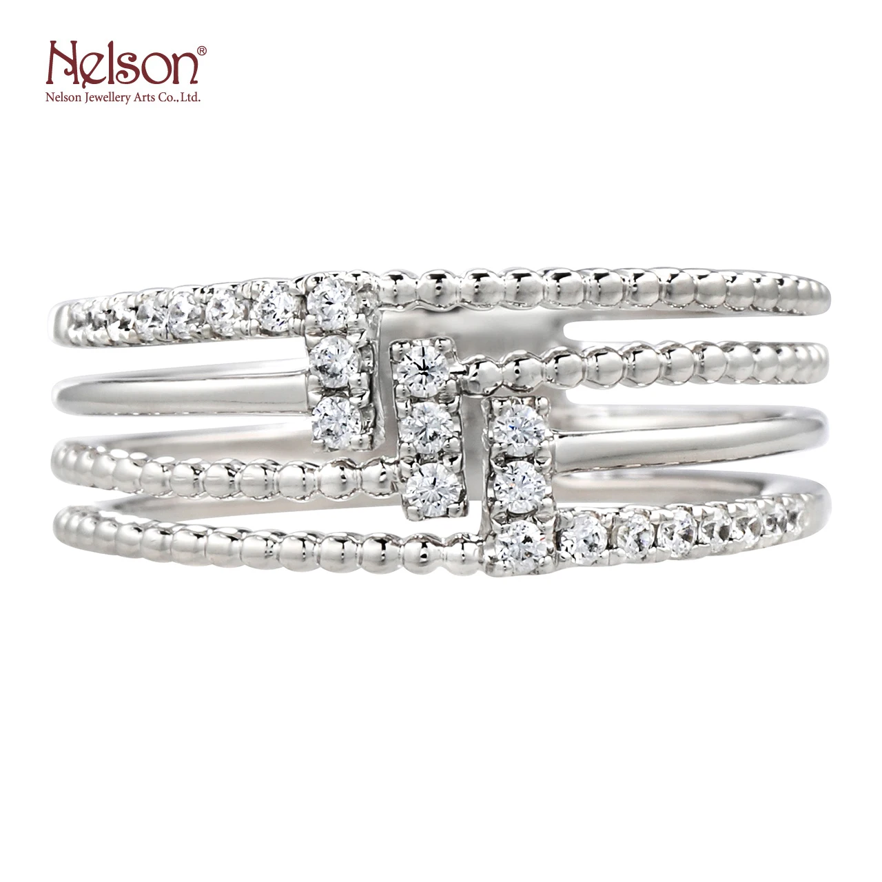 Top Quality Wholesale price Award Winning Factory OEM ODM 18K 750 Real White gold Milgrain Natural Diamond Ring For Girlfriend