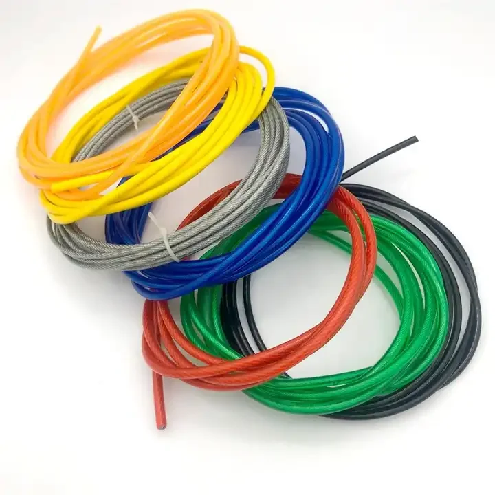PVC coated steel wire rope for electric cable clothesline greenhouse cable hanging belt trope