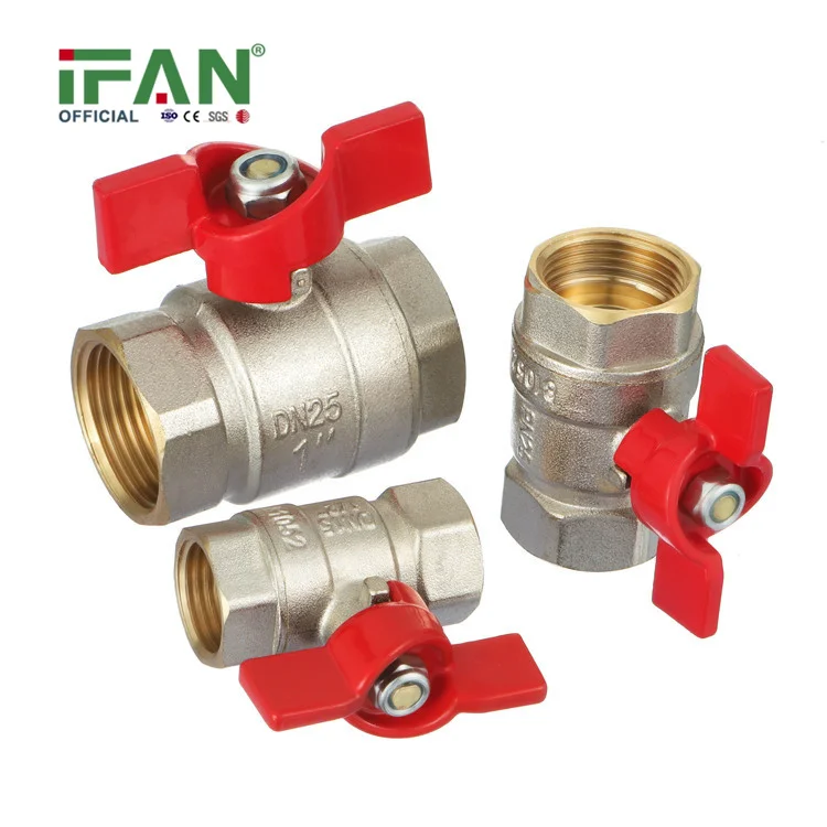 IFAN Control Water Gas Brass Body Ball Valve High Pressure Female Male Thread Ball Valve Brass