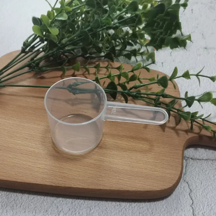 Clear Plastic Measuring Spoon scoop for Powder Granules Pet Food Scoop 35g 70ml 70cc short handle