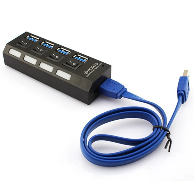 USB Hub 3.0 with button on off control 4  Port high  speed hub USB 3.0  for computer and laptop