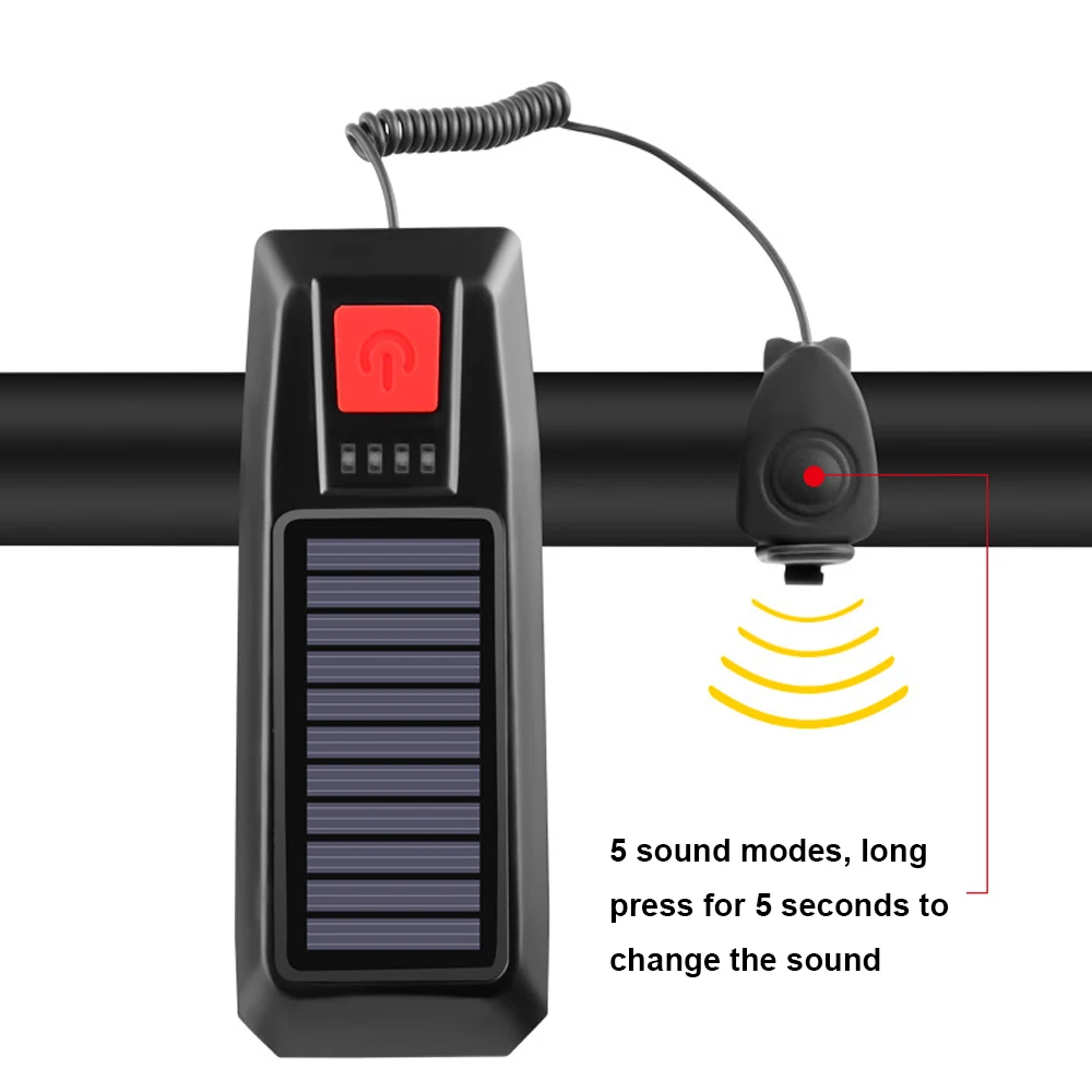 Многофункциональный USB, зарядное устройство солнечной перезаряжаемые велосипед свет с динамик рупорного типа Power bank велосипедные фары