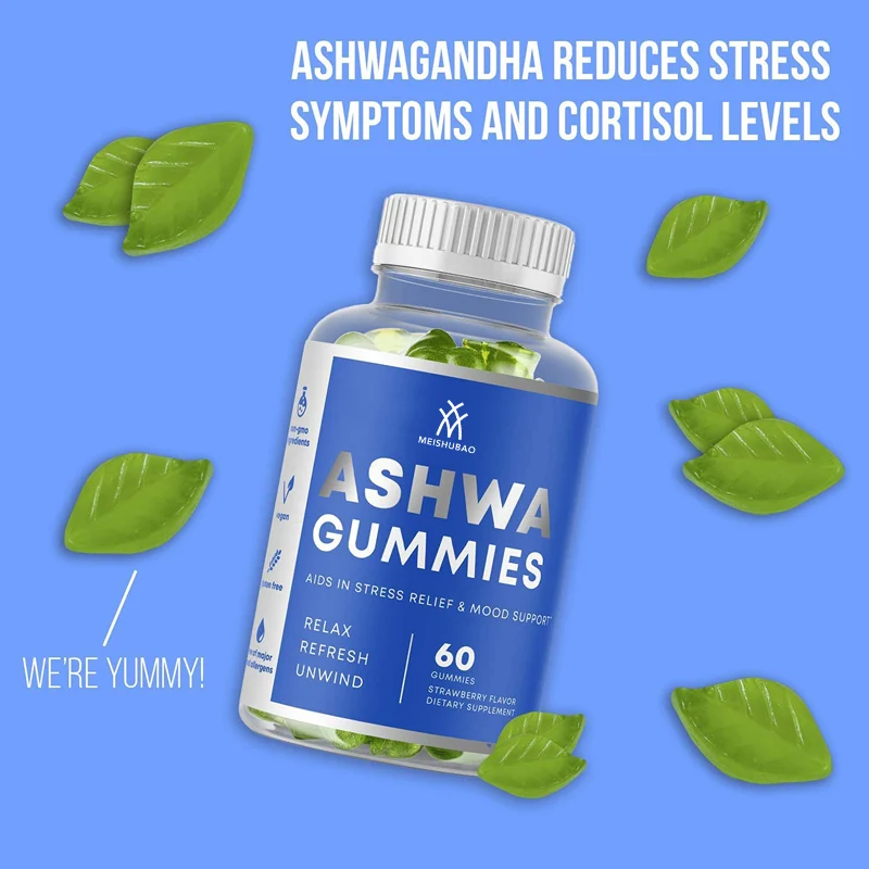 Organic Immune Support Natural Ashwagandha Gummies For Deep Relaxation And Sleep Improvement