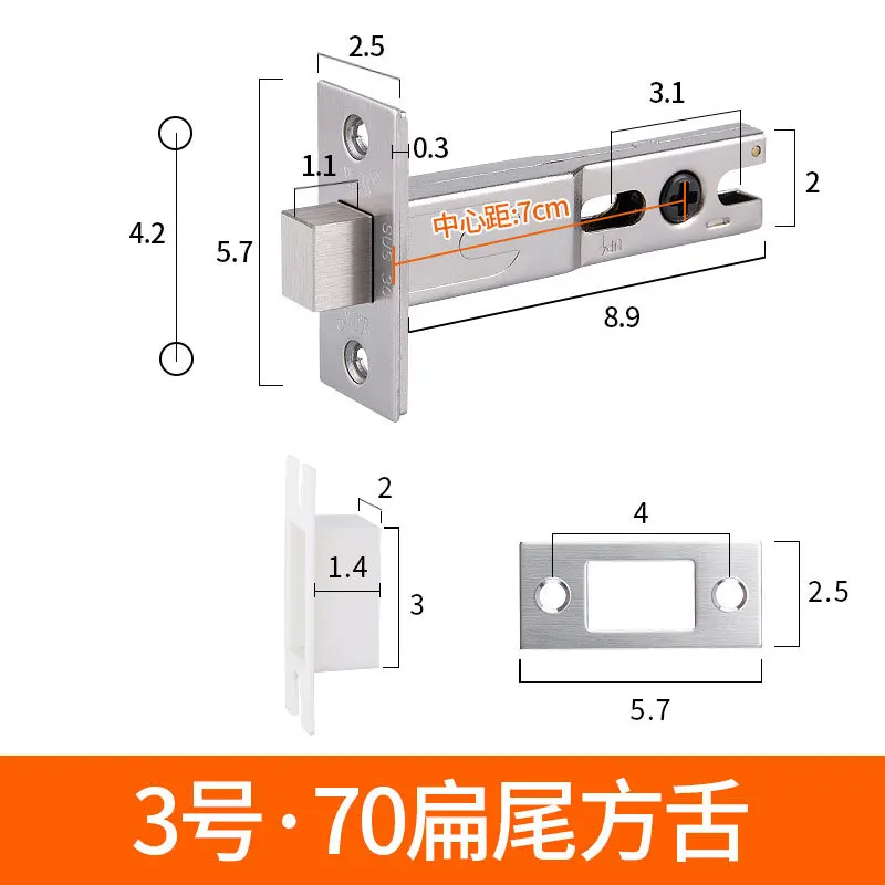 Латунная дверная трубчатая защелка для ванной туалета задвижка дверной замок указателя поворота большого пальца