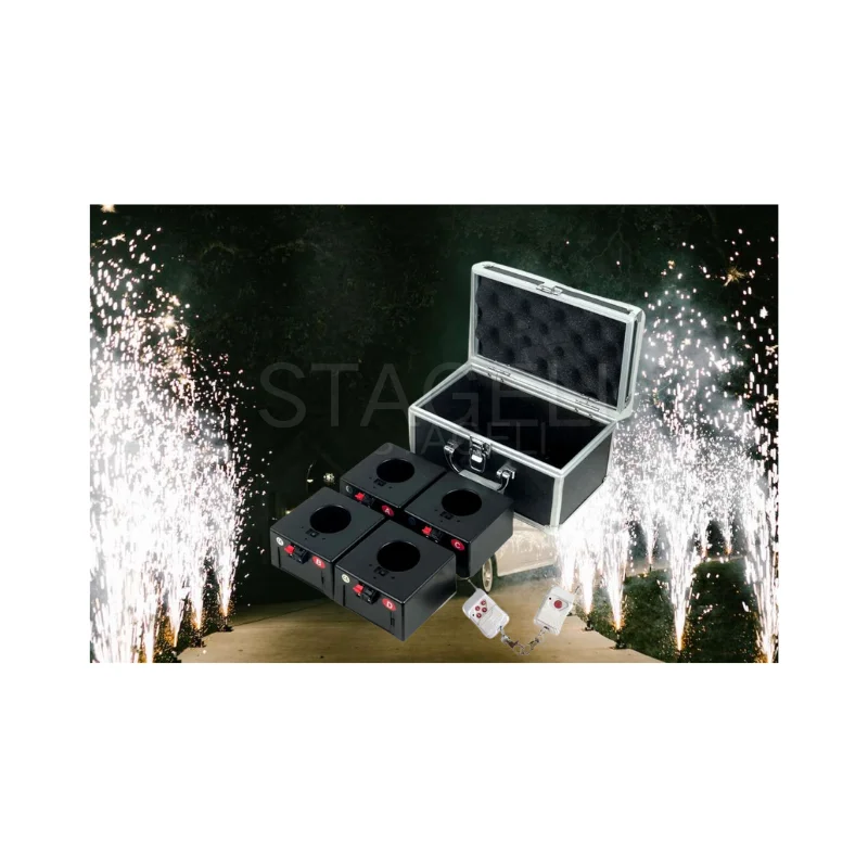 4pcs Handheld Receiver Cold Fountain Stage Firing System for Indoor Christmas Fireworks Events