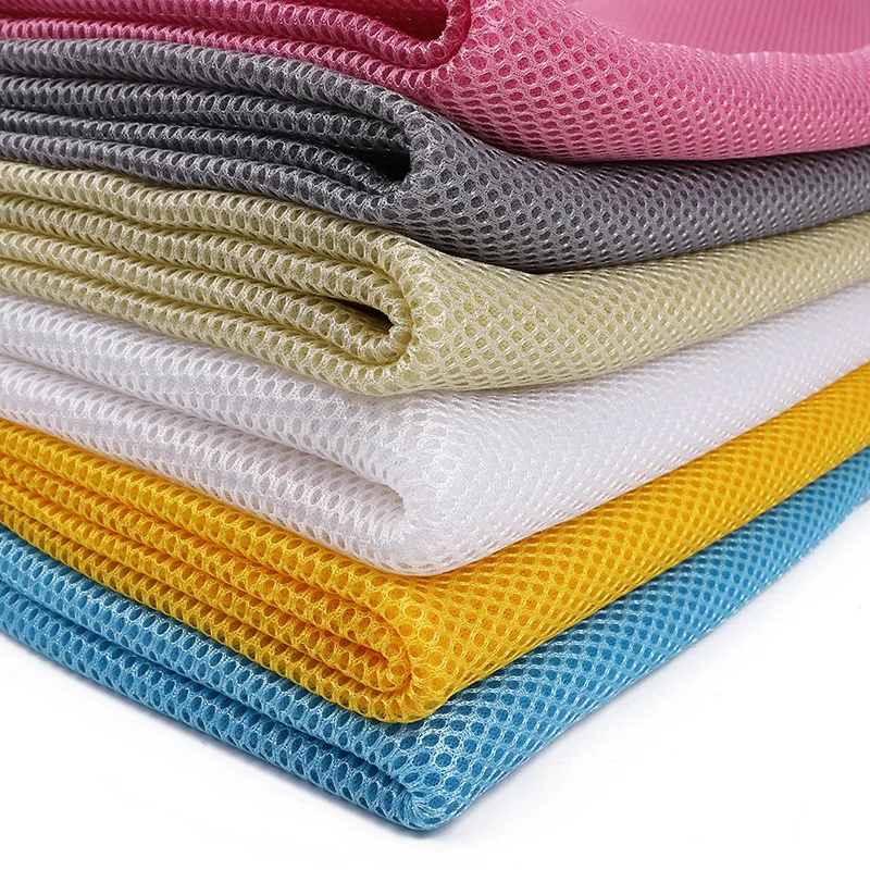 High quality 3d air elastic knitted mesh fabric sandwich breathable mesh upholstery fabric for backpack