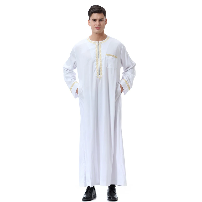 Hot Selling Traditional Muslim Clothing for Muslim Arab Men Thobe Thawb Caftan Abaya Islamic clothing Robe