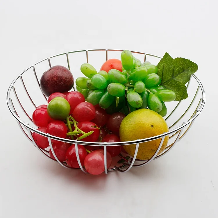 Living Room European Fruit Storage Basket Kitchen Metal Wire Fruit Basket
