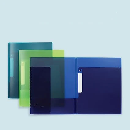 2 Pockets Oxford Report Cover Swing Clip Panel folder for Sticky Note Reminders Assorted Colors