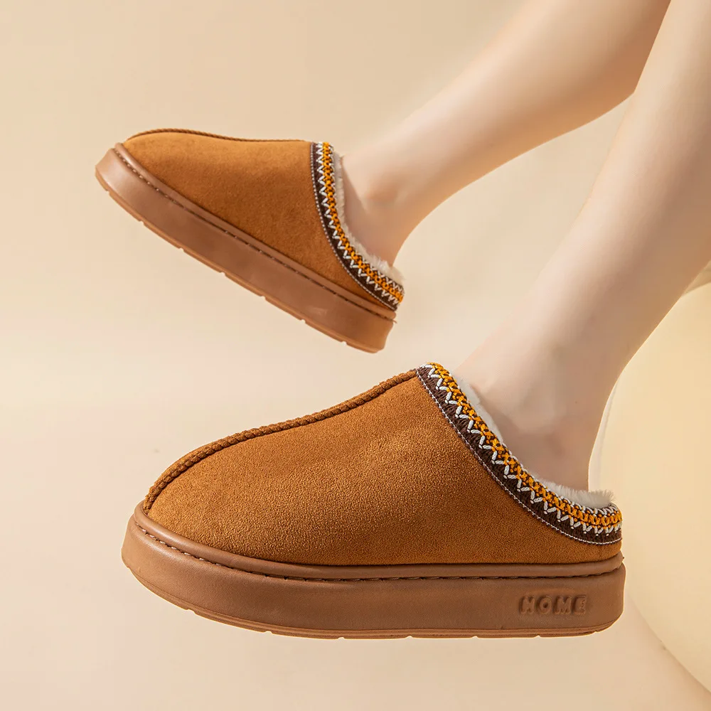 Wholesale New Comfortable Fur Slipper Thick Indoor Outdoor Home Slippers for Women Winter House Shoes