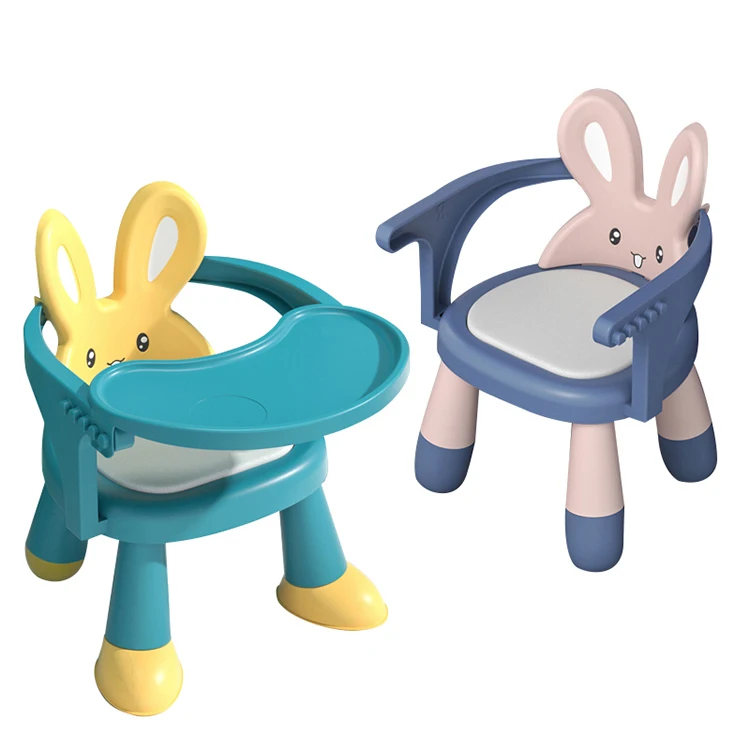 Customised Modern 4 In 1 Pu Plastic A Base Portable Baby Feeding Chair And Table Set For Kids