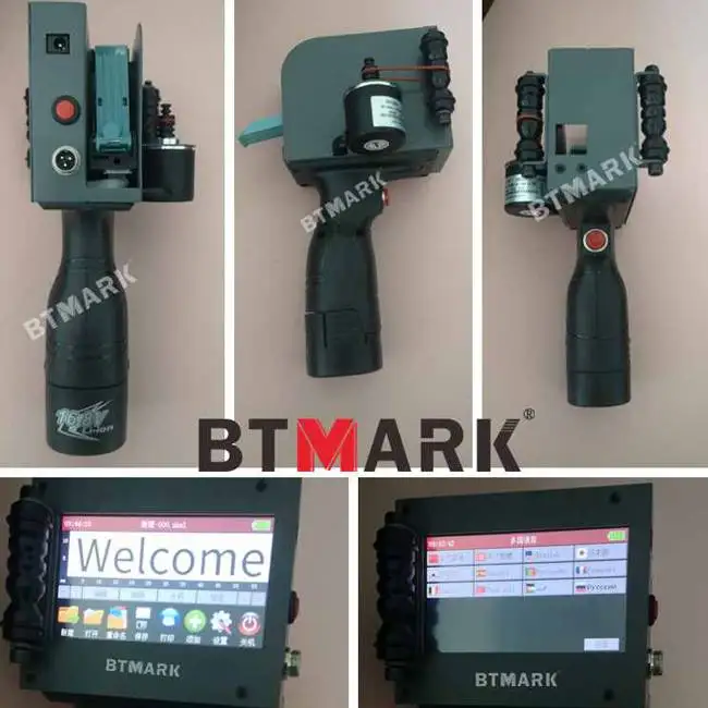 BTMARK Handy Mini Hand Held Inkjet Printer Handled Mobile Small Character Label Portable Handheld Inkjet Printer