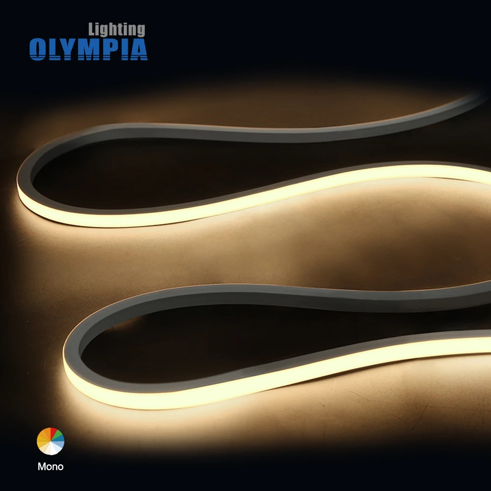 CE RoHS UL silicone led neon flex tube smooth lighting 2835 outdoor waterproof IP68 24V 4000K rope light flexible neon led strip