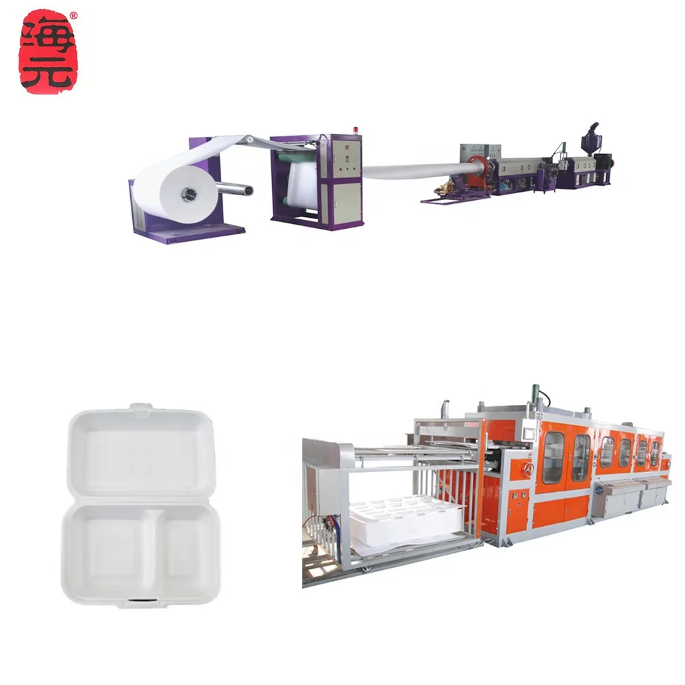 Машина для производства одноразовых ланч-боксов из пенопласта/линия по производству пищевых контейнеров с выносом