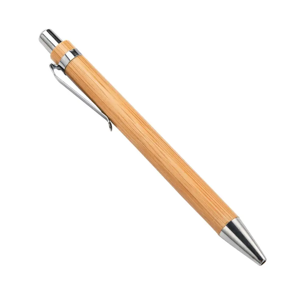 Office & School bamboo pen with engraved logo pen with metal parts Bamboo Pen