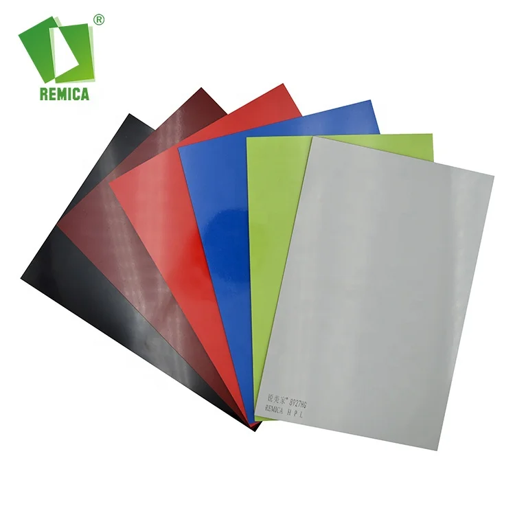 Phenolic HPL Sheet 0.7mm Formica Solid Color HPL Black High Gloss Laminate Sheets