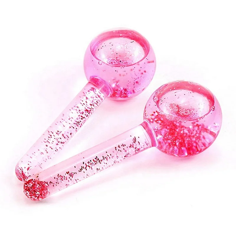 2 PCS Sets Christmas Gifts Magic Heating and Cooling Ice Globe Facial Massager for Beauty Salon Home Use