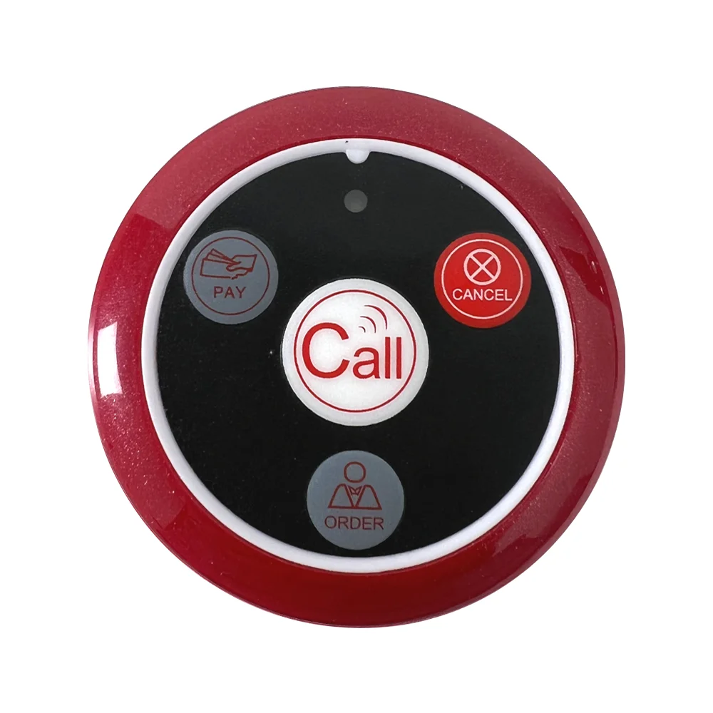 Waterproof Long Distance Call Button Table Buzzer Wireless Calling System For Waiter Restaurant Bar