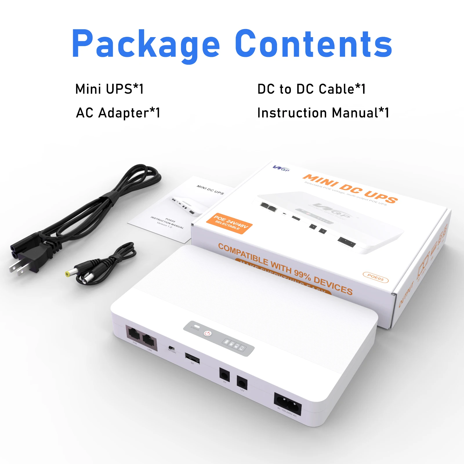 Мини dc ups батарея 12v 5v 9v 24v 48v poe wifi маршрутизатор mini порт