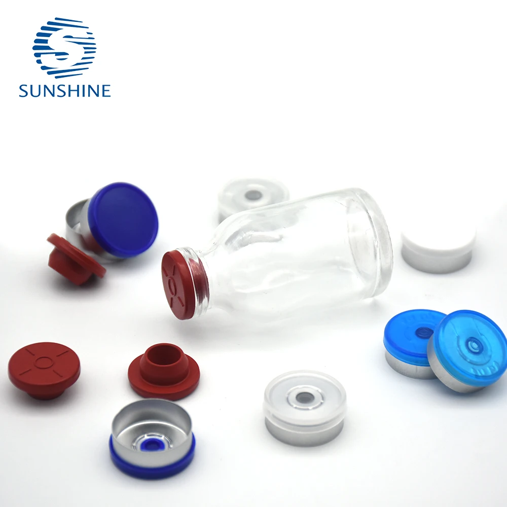 Wholesale 20ml clear sterile molded bottle with butyl rubber stopper and lid for injection