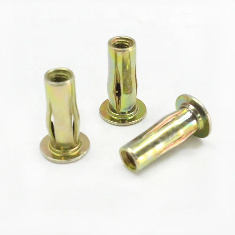 M8 M10 Steel Galvanized Pre Bulbed Cross Insert Rivet Nut Rivnuts