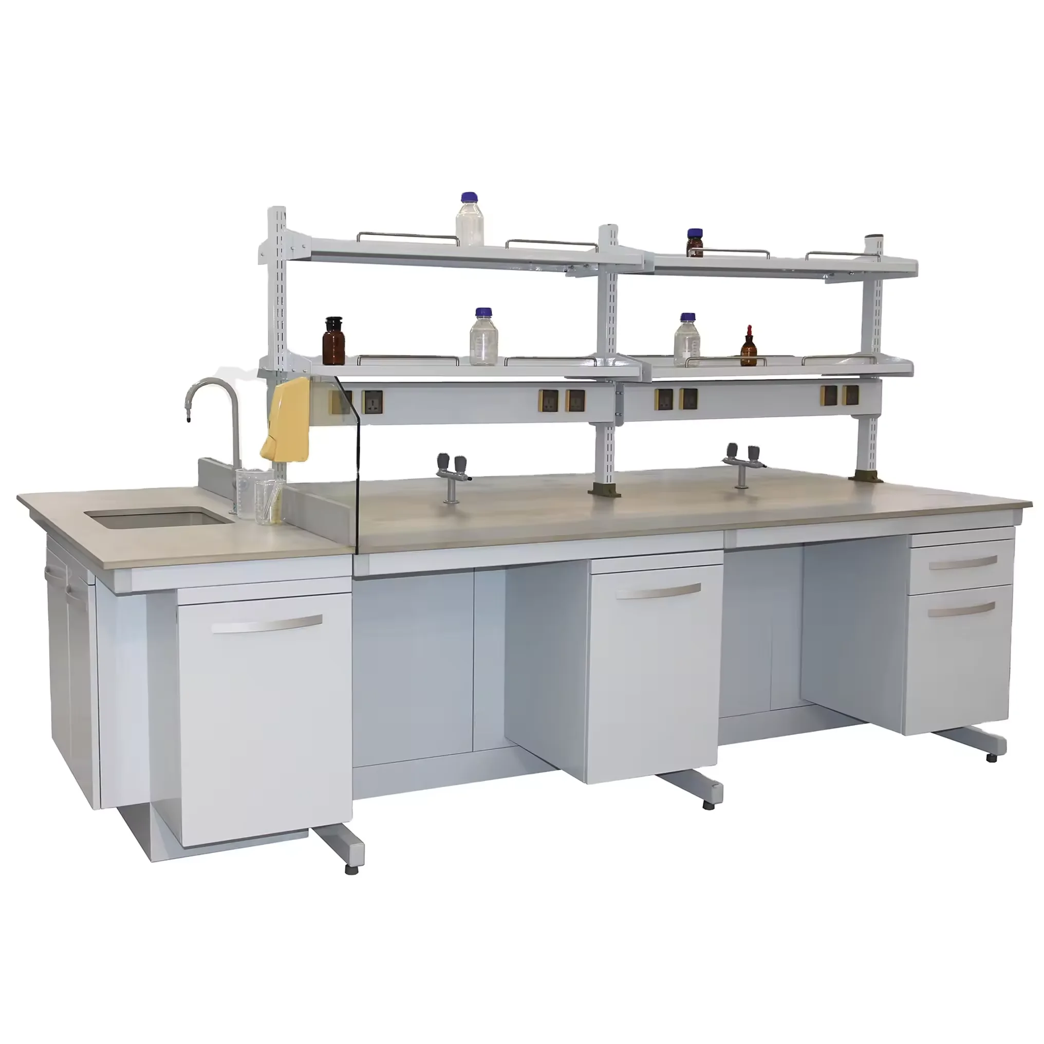 School Hospital Laboratory Bench Furniture Scientific Physic Chemistry Lab Island Work Table