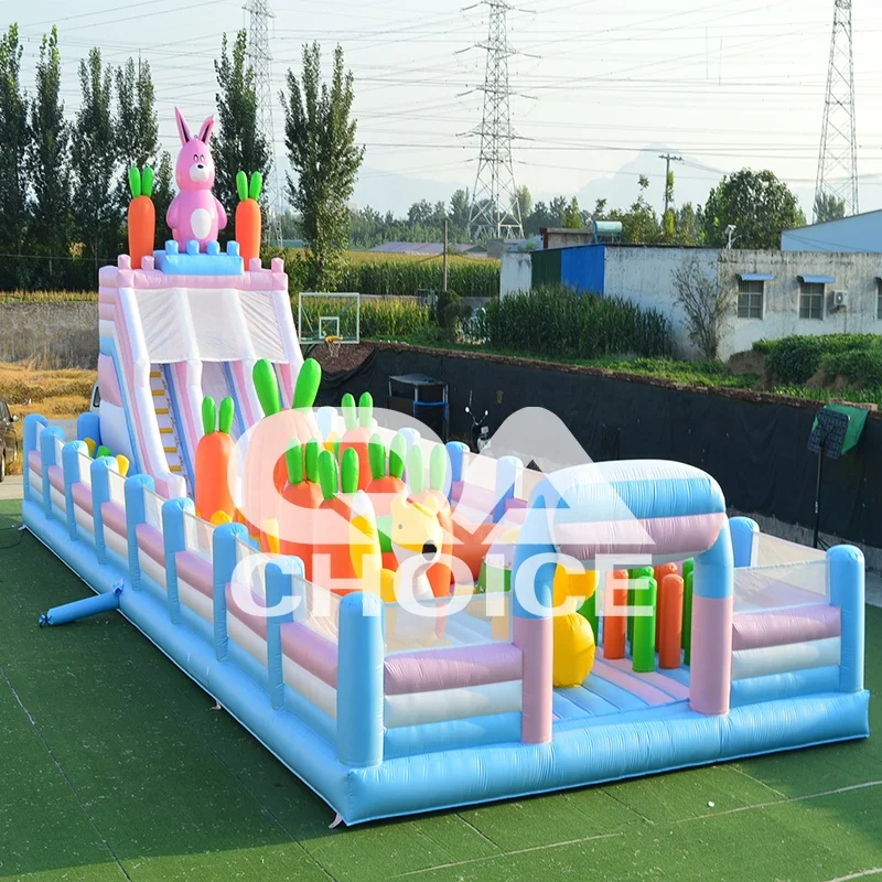 Sports Jungle Adventure Challenge Indoor Outdoor Children Inflatable Playground Inflatable Animals Panda Theme Park For Sale