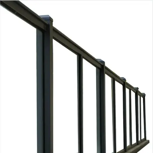 RG90 Factory Direct Sales Frame Railing Top Quality Aluminum Alloy Balustrade Stair Glass Railing Custom Design Glass Railing