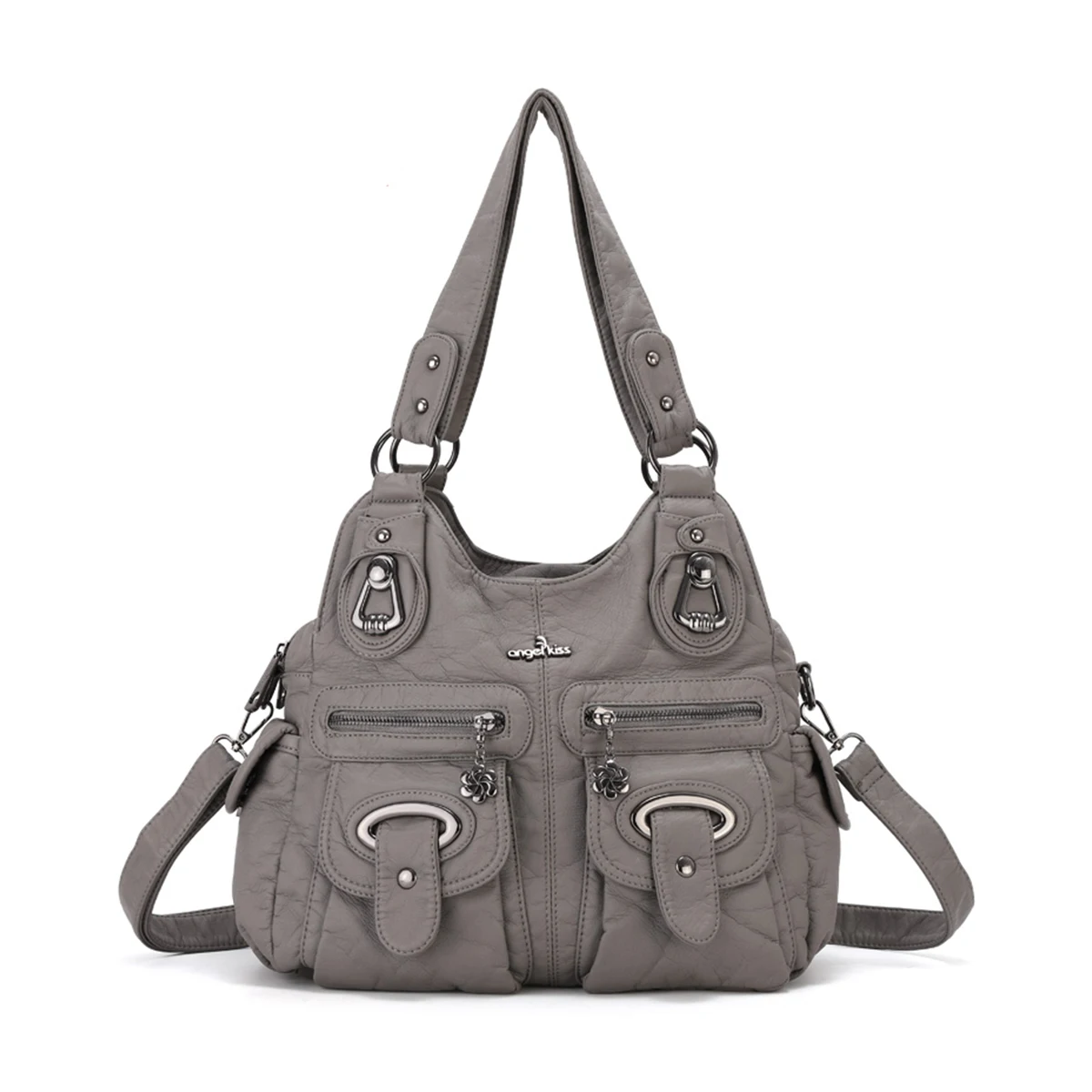 Ангел Поцелуй сумки для женщин кошелек из искусственной кожи с несколькими карманами на плечо сумка через индивидуальным рельефным тиснением