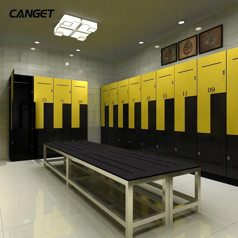 Modern design high end durable customized  z type HPL lockers for gym