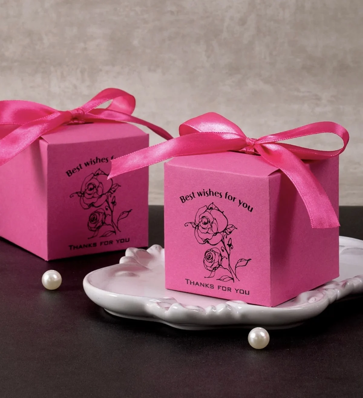 Custom size color logo small box beautiful wedding candy packaging box