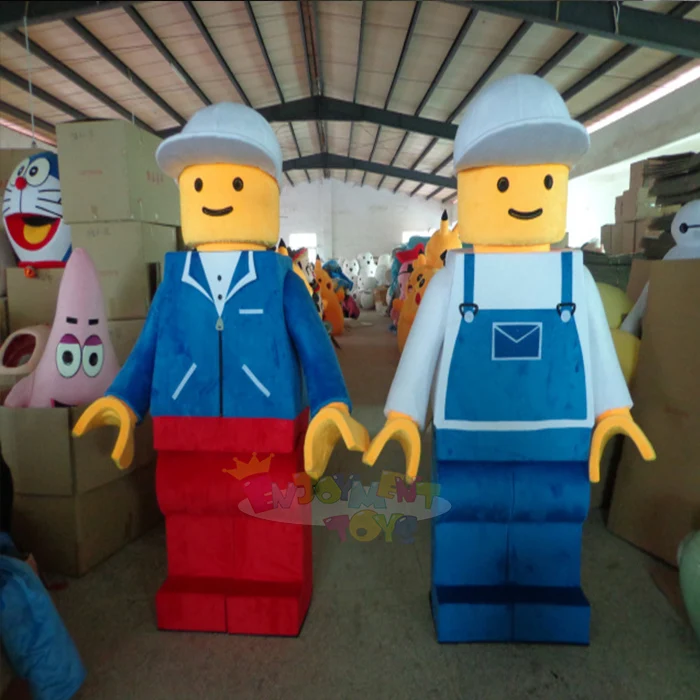 Halloween  Party Blue and Red  Robot  Mascot Adult Bunny Suit Deluxe Costume Dress Up For Christmas