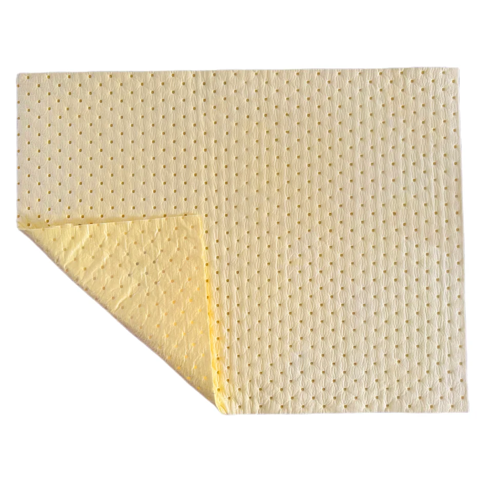 Plastic Film-Backed Leak Protection Chemical Absorbent Pads