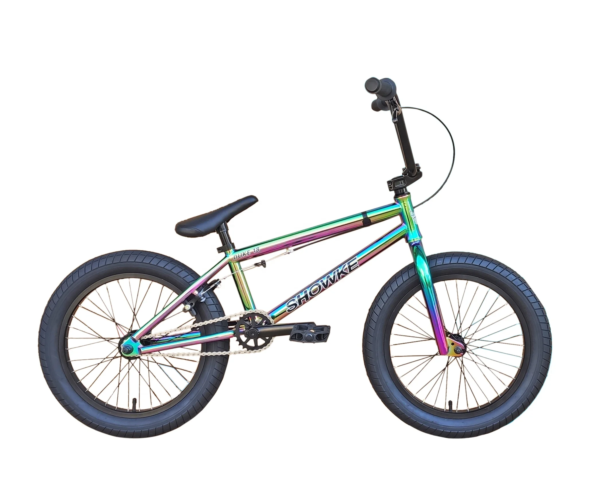18 Inch OilSlick Color Steel Frame Bmx Bicicleta Alloy Aluminum Rim Bicycle New Design Rainbow Color