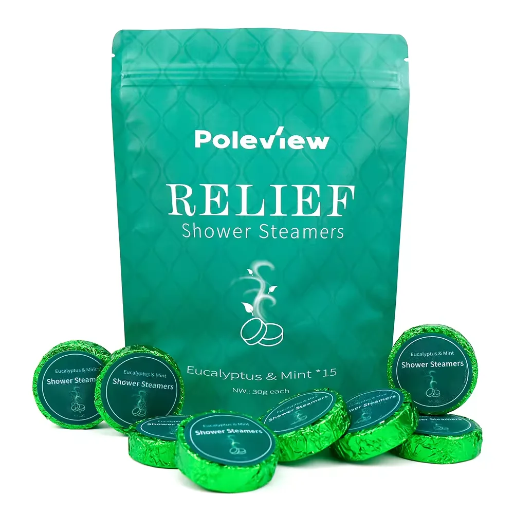 Bodynurse Vegan Essentl Oil shower bomb Aromatherapy Eco-friendly eucalyptus Bag shower steamers for bath and body fizzy steamer