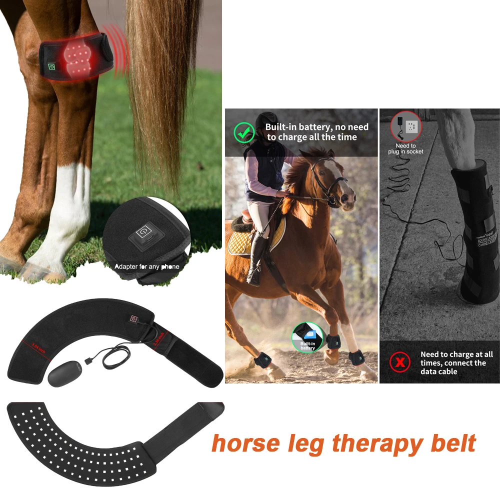 Factory custom LED infrared equine flexible red light therapy boots pad 660nm 850nm for red light therapy horse dog