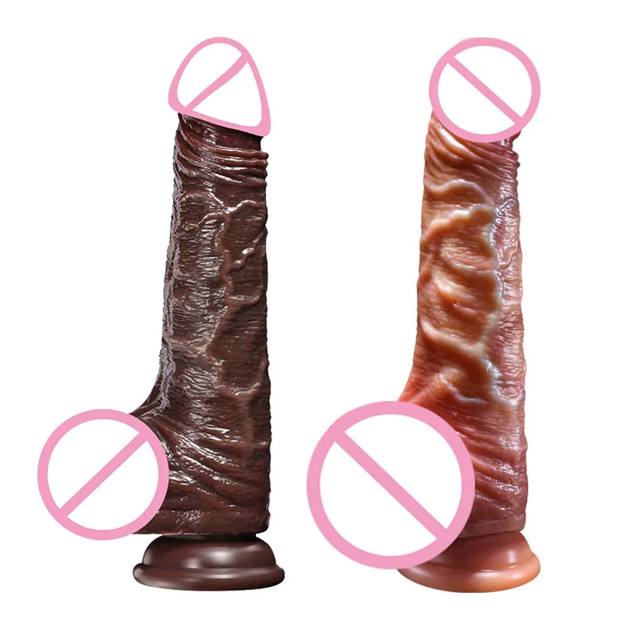 Novelty 8 Inch Realistic Slim Thrusting Artificial Silicone Dildo Making Dildo Liquid Silicone Rubber Adult Sex Toys