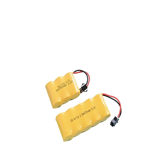 Ni-cd 2/3 aa rechargeable battery 6.0v 700mah nicd battery