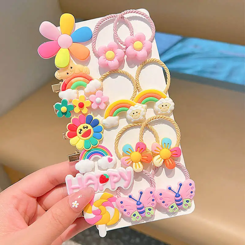 Cute Cartoon Silicone Hair Accessories Children Soft Duckbill Clip Princess Hairband Baby Safety Color Beauty Personal Care