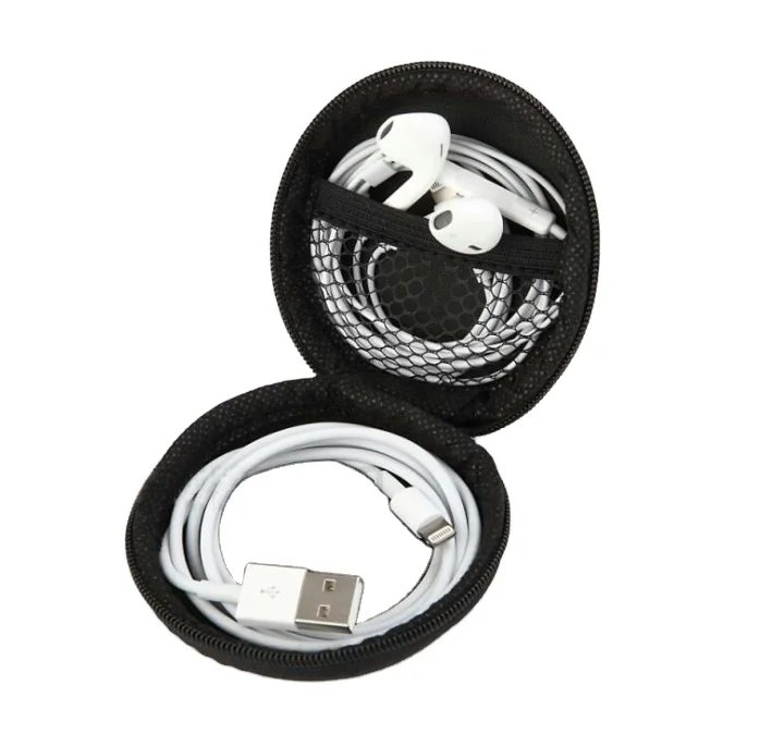 Пользовательская оптовая продажа портативный чехол на молнии для наушников EVA хранения Airpods Earpods