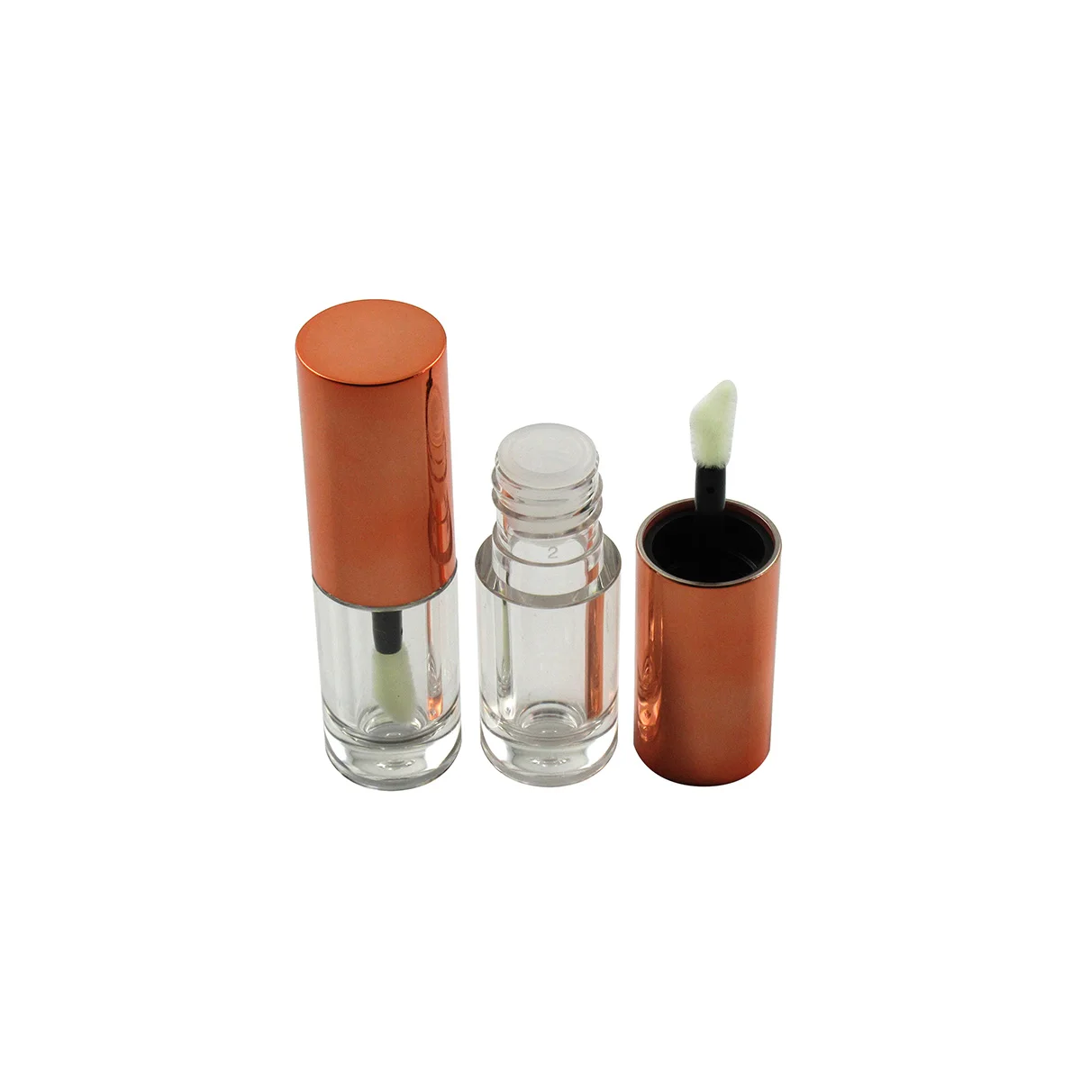 TM-LG1612A 4ml new plastic lip gloss bottle round empty wave shape tube for lipcare private custom logo lip gloss packaging