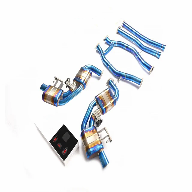 Full Set Carbon Fiber Exhaust Tips Air Valvetronic Muffler Exhaust 997 For Porsche 996 Exhaust